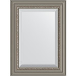 Зеркало с фацетом в багетной раме поворотное Evoform Exclusive 56x76 см, римское серебро 88 мм (BY 1227)