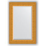 Зеркало с фацетом в багетной раме поворотное Evoform Exclusive 55x85 см, сусальное золото 80 мм (BY 1234)