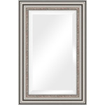 Зеркало с фацетом в багетной раме поворотное Evoform Exclusive 56x86 см, римское серебро 88 мм (BY 1237)