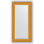 Зеркало с фацетом в багетной раме поворотное Evoform Exclusive 55x115 см, сусальное золото 80 мм (BY 1244)