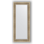 Зеркало с фацетом в багетной раме поворотное Evoform Exclusive 62x147 см, серебряный акведук 93 мм (BY 1268)
