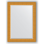 Зеркало с фацетом в багетной раме поворотное Evoform Exclusive 75x105 см, сусальное золото 80 мм (BY 1294)