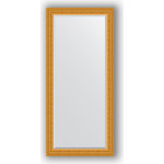 Зеркало с фацетом в багетной раме поворотное Evoform Exclusive 75x165 см, сусальное золото 80 мм (BY 1304)