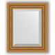 Зеркало с фацетом в багетной раме Evoform Exclusive 43x53 см, состаренное золото с плетением 70 мм (BY 3353)