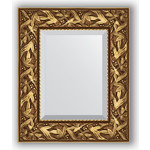 Зеркало с фацетом в багетной раме Evoform Exclusive 49x59 см, византия золото 99 мм (BY 3363)