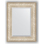 Зеркало с фацетом в багетной раме поворотное Evoform Exclusive 60x80 см, виньетка серебро 109 мм (BY 3400)
