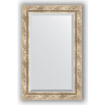 Зеркало с фацетом в багетной раме поворотное Evoform Exclusive 53x83 см, прованс с плетением 70 мм (BY 3407)