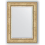Зеркало с фацетом в багетной раме поворотное Evoform Exclusive 82x112 см, состаренное серебро с орнаментом 120 мм (BY 3480)