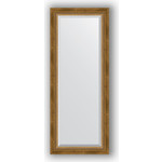 Зеркало с фацетом в багетной раме поворотное Evoform Exclusive 53x133 см, состаренное бронза с плетением 70 мм (BY 3510)