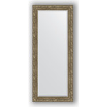 Зеркало с фацетом в багетной раме поворотное Evoform Exclusive 65x155 см, виньетка античная латунь 85 мм (BY 3567)