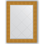 Зеркало с гравировкой поворотное Evoform Exclusive-G 76x104 см, в багетной раме - чеканка золотая 90 мм (BY 4194)
