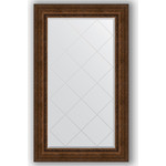 Зеркало с гравировкой поворотное Evoform Exclusive-G 82x137 см, в багетной раме - состаренная бронза с орнаментом 120 мм (BY 4257)
