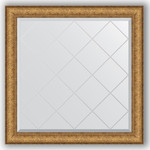 Зеркало с гравировкой Evoform Exclusive-G 84x84 см, в багетной раме - медный эльдорадо 73 мм (BY 4309)