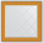 Зеркало с гравировкой Evoform Exclusive-G 85x85 см, в багетной раме - сусальное золото 80 мм (BY 4310)