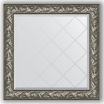 Зеркало с гравировкой Evoform Exclusive-G 89x89 см, в багетной раме - византия серебро 99 мм (BY 4329)