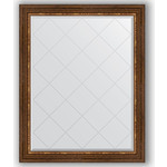 Зеркало с гравировкой поворотное Evoform Exclusive-G 96x121 см, в багетной раме - римская бронза 88 мм (BY 4363)