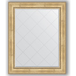 Зеркало с гравировкой поворотное Evoform Exclusive-G 102x127 см, в багетной раме - состаренное серебро с орнаментом 120 мм (BY 4385)