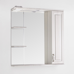 Зеркало-шкаф Style line Олеандр-2 Люкс 75 с подсветкой, рельеф пастель (ЛС-00000203)