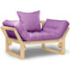 Кресло Arsko Амбер сосна-фиолетовая рогожка.