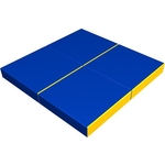 Мат КМС № 11 (100 x 100 x 10) складной сине-жёлтый