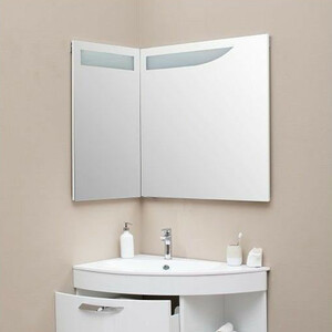 Зеркало угловое De Aqua Трио Люкс L 90х86 левое, белый (184503)