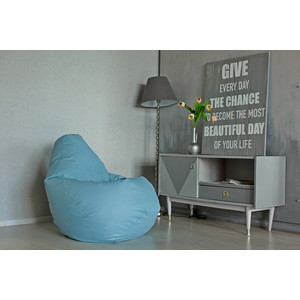 Кресло-мешок DreamBag Голубая экокожа 2XL 135x95