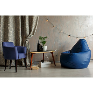 Кресло-мешок DreamBag Синяя экокожа 3XL 150x110