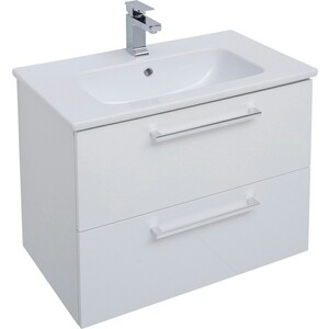 Мебель для ванной Dreja Gio 80 с ящиками, белый глянец