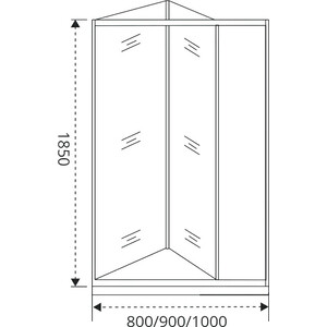 Душевая дверь Good Door Infinity SD 80х185 матовая Grape, хром (SD-80-G-CH)