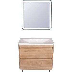 Мебель для ванной Style line Атлантика Люкс 80 напольная, ясень перламутр