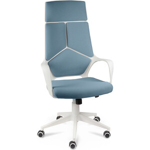 Кресло офисное NORDEN IQ white plastic blue белый пластик/голубая ткань