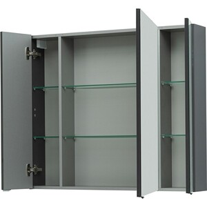 Зеркальный шкаф Aquanet Алвита 100 серый антрацит (240113)