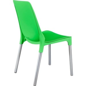 Стул TetChair GENIUS (mod 75) ножки серебристый, сиденье зеленый