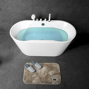 Акриловая ванна BelBagno 150x75 слив-перелив хром (BB200-1500-750)
