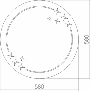 Зеркало Mixline Звезда 58х58 круглое (4620001982073)