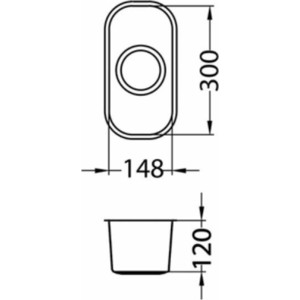 Дополнительная чаша Alveus Variant 110 нержавеющая сталь (1079965)