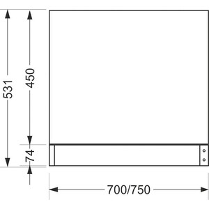 Боковой экран Cersanit Universal Type Click Virgo 75 (PB-TYPE_CLICK*75-W)