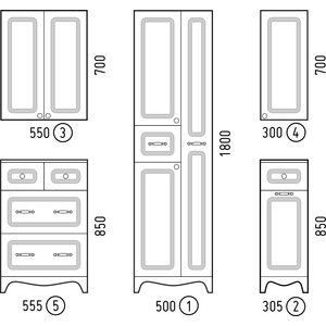Шкаф подвесной Corozo Классика 30 белый (SD-00000366)