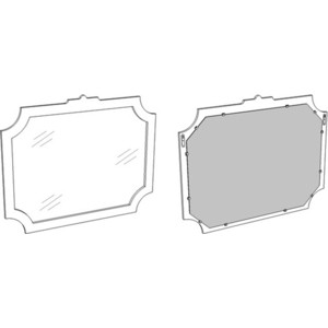 Зеркало Corozo Манойр 105 белое (SD-00000272)