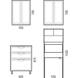 Шкаф подвесной Corozo Монро 55 (SD-00000367)