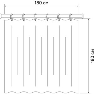 Штора для ванной IDDIS Decor 180x180, серая (D01P118i11)