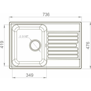Кухонная мойка и смеситель GranFest Quarz GF-Z78, Lemark Comfort LM3070C с сифоном, белая