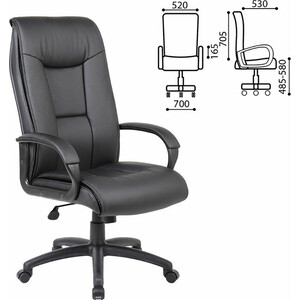 Кресло офисное Brabix Work EX-513 экокожа черное Premium (531943)