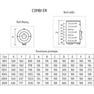 Бойлер косвенного нагрева Thermex Combi ER 80 V (UL0000268)