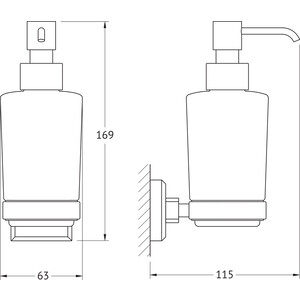 Дозатор для жидкого мыла Artwelle Hagel хром (9933A)