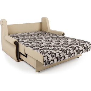 Диван-кровать Шарм-Дизайн Аккорд М 120 экокожа беж и ромб
