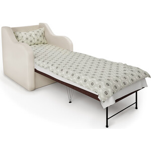 Кресло-кровать Шарм-Дизайн Классика В экокожа беж и ромб