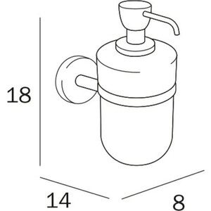 Дозатор для жидкого мыла Inda Forum хром (A36120CR21)