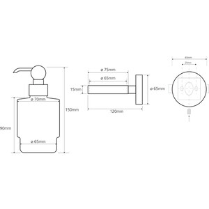 Дозатор для жидкого мыла Bemeta Retro Mini бронза (144109107)