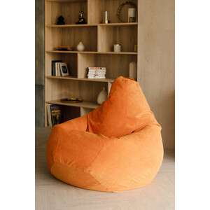 Кресло-мешок Bean-bag Груша оранжевый микровельвет XL